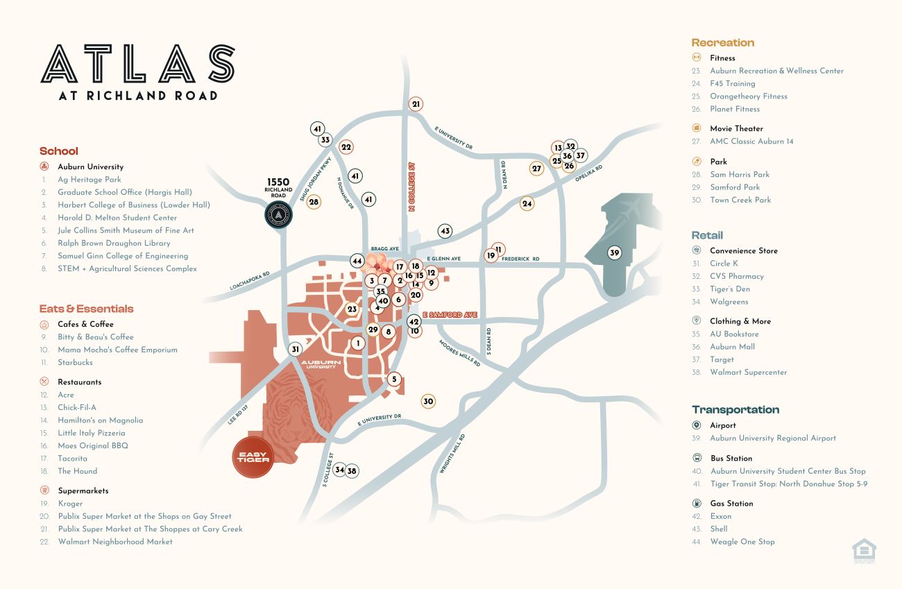 Atlas at Richland Road road map